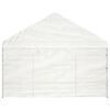 vidaXL Belv&eacute;d&egrave;re avec toit blanc 17,84x4,08x3,22 m poly&eacute;thyl&egrave;ne