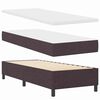 vidaXL Lit &agrave; ressorts avec matelas Marron fonc&eacute; 80 x 200 cm tissu