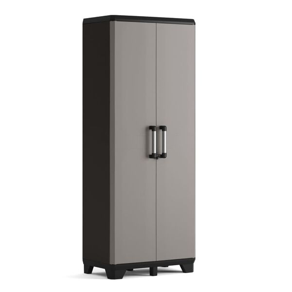 Keter Armoire de rangement avec étagères Pro noir et gris