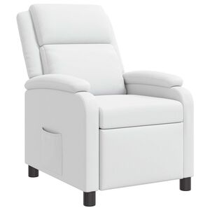 vidaXL Fauteuil inclinable Blanc Simili cuir