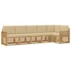 vidaXL Ensemble de canap&eacute;s d'ext&eacute;rieur 6 pcs Blanc et Beige
