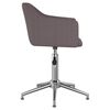 vidaXL Chaise pivotante de bureau Taupe Tissu