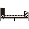 vidaXL Cadre de lit sans matelas noir 200x200 cm bois massif