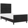 vidaXL Lit &agrave; ressorts avec t&ecirc;te de lit Noir 100 x 200 cm Velours