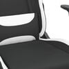 vidaXL Chaise de jeu Noir et blanc Tissu
