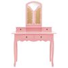 vidaXL Ensemble de coiffeuse et tabouret Rose 100x40x146 cm Paulownia