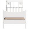 vidaXL Cadre de lit sans matelas blanc 75x190 cm bois de pin massif
