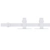 vidaXL Kit mini de porte d'armoire coulissante Acier au carbone Blanc