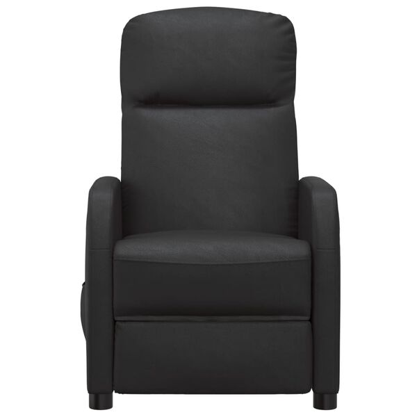 vidaXL Fauteuil &eacute;lectrique de massage Noir Similicuir