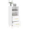 vidaXL Buffet Blanc brillant 34,5x34x90 cm Bois d'ingénierie
