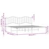 vidaXL Cadre de lit m&eacute;tal sans matelas et t&ecirc;te de lit blanc 193x203 cm