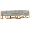 vidaXL Ensemble de canap&eacute;s d'ext&eacute;rieur 7 pc Blanc et gris clair