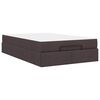 vidaXL Cadre de lit avec matelas avec matelas 2 pcs Tan tissu