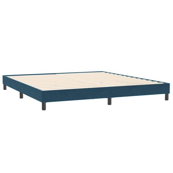 vidaXL Sommier &agrave; lattes de lit sans matelas bleu fonc&eacute; 200x210cm