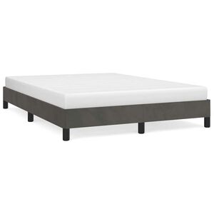 vidaXL Cadre de lit sans matelas gris fonc&eacute; 140x190 cm velours