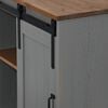 vidaXL Buffet HALDEN porte coulissante gris 80x40x80 cm bois massif