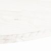 vidaXL Dessus de table blanc 90x45x2,5 cm bois de pin massif ovale
