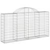 vidaXL Paniers &agrave; gabions arqu&eacute;s 50 pcs 200x30x100/120 cm Fer galvanis&eacute;
