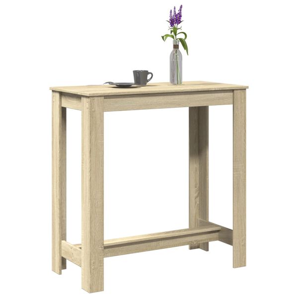 vidaXL Table de bar ch&ecirc;ne sonoma 102x50x103,5 cm bois d'ing&eacute;nierie