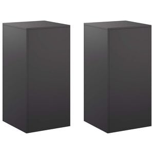 vidaXL Support de Plante 2 pcs Noir 40 x 40 x 80 cm Acier
