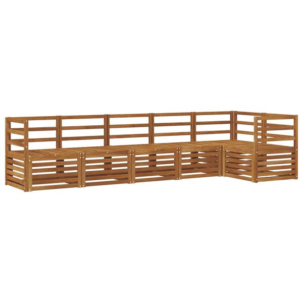 vidaXL Ensembles de canap&eacute;s 6 pcs Naturel Bois d'Acacia Massif