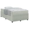 vidaXL Cadre de lit avec matelas Gris clair 120 x 190 cm tissu
