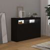 vidaXL Buffet avec lumières LED noir 115,5x30x75 cm