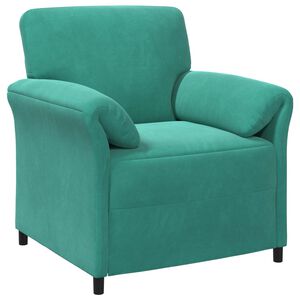 vidaXL Canap&eacute; 1 place Turquoise 88 x 83 x 95 cm Velours