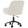 vidaXL Chaise pivotante de bureau Cr&egrave;me Velours