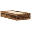 vidaXL Cadre de lit sans matelas vieux bois 100x200 cm bois ing&eacute;nierie