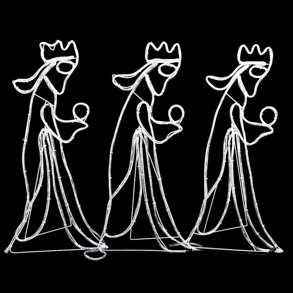 vidaXL Figurine de No&euml;l de trois rois avec 504 LED 99,5x45,5 cm