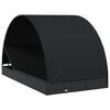 vidaXL Transat 2 places avec toit rond noir 211x112x140 cm