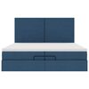 VidaXL Cadre de lit ottoman avec matelas bleu 200x200cm tissu