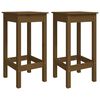 vidaXL Chaises de bar lot de 2 marron miel 40x40x78 cm bois pin solide
