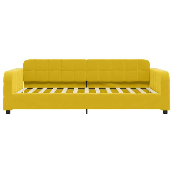 vidaXL Lit de repos sans matelas jaune 90x200 cm velours