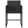 vidaXL Chaises de jardin lot de 4 avec coussins noir r&eacute;sine tress&eacute;e