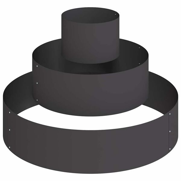 vidaXL Cache-pot de jardin Noir 90 x 90 x 20 cm Acier laminé à froid