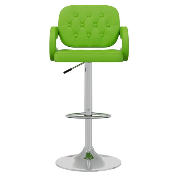 vidaXL Tabouret de bar Vert Similicuir