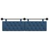 vidaXL T&ecirc;te de lit suspendue Montage mural Bleu 170 x 55 x 7 cm tissu
