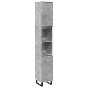 vidaXL Armoire de salle de bain gris b&eacute;ton 30x30x190 cm