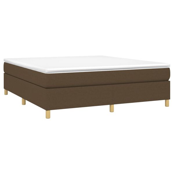 vidaXL Sommier &agrave; lattes de lit avec matelas Marron fonc&eacute; 180x200 cm