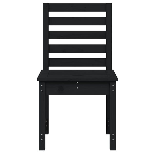 vidaXL Chaises de jardin lot de 2 noir 50x48x91,5 cm bois massif pin