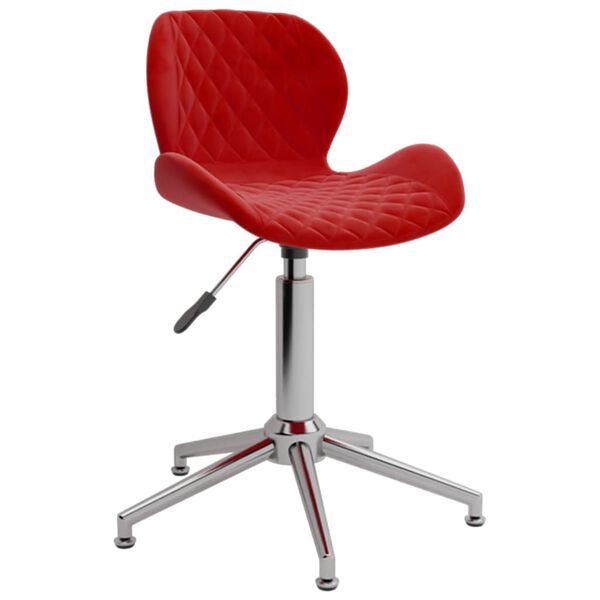 vidaXL Chaise pivotante de salle &agrave; manger Rouge bordeaux Velours