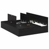 vidaXL Cadre de lit avec rangement Ch&ecirc;ne noir 140 x 190 cm