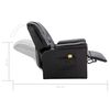 vidaXL Fauteuil de massage Noir Similicuir