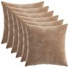 vidaXL Housse de coussin 6 pc HEERLEN Marron 35 x 35 cm Tissu Chenille