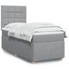 vidaXL Sommier &agrave; lattes de lit avec matelas Gris clair 100x200cm Tissu