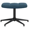 vidaXL Chaise de relaxation avec tabouret Bleu Velours