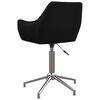 vidaXL Chaise pivotante de salle &agrave; manger Noir Tissu