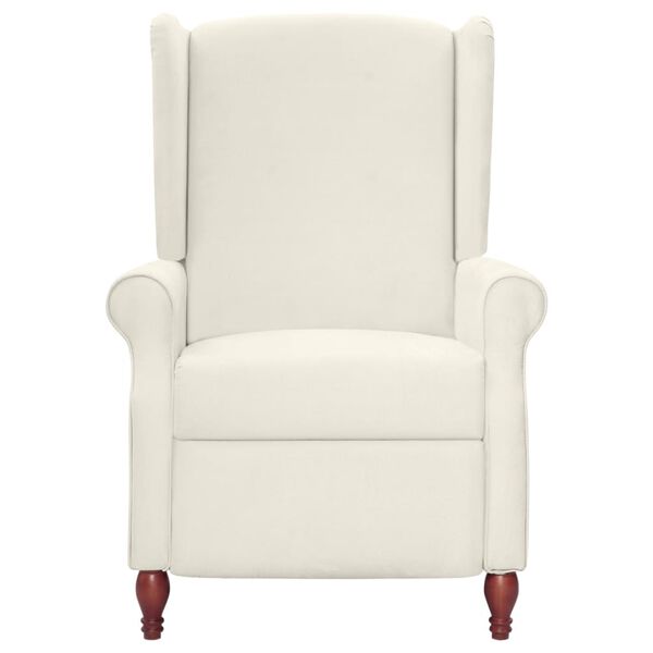 vidaXL Fauteuil inclinable Beige Tissu microfibre